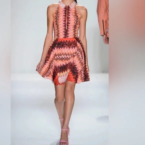 New Timo Weiland Halter Dress Zipper Detail Mini A-line Style Runway Designer - Picture 8 of 8